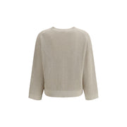 Brunello Cucinelli Cream Cotton Sweatshirt