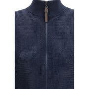 Brunello Cucinelli Blue Cotton Cardigan