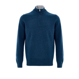 Gran Sasso Blue Wool Turtleneck