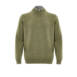 Gran Sasso Green Wool Turtleneck