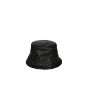 Bottega Veneta Black Lamb Leather Bucket Hat
