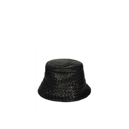 Bottega Veneta Black Lamb Leather Bucket Hat