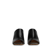 Bottega Veneta Black Lamb Leather Mules