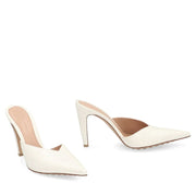 Bottega Veneta White Leather Mules