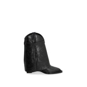 Givenchy Black Calfskin Lace-Up Boots