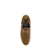 Gucci Brown Calf Leather Bos Taurus Slip-On Loafers