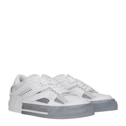 Dolce & Gabbana White Leather Low Top Sneakers