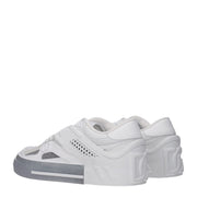 Dolce & Gabbana White Leather Low Top Sneakers