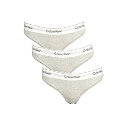 Calvin Klein Grigio Cotton Women Thong