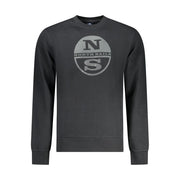 North Sails Black Cotton Men Sweatshirt