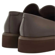 Salvatore Ferragamo Brown Calfskin Slip-On Loafers