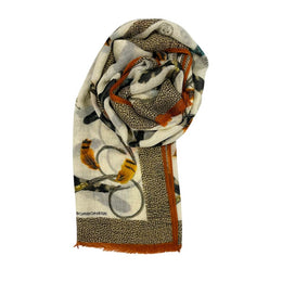Borbonese Beige Fleece Wool Women Scarf