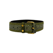 Borbonese Green Genuine Leather Women Belt