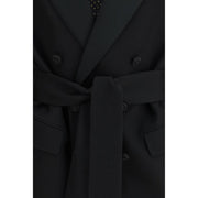 Valentino Black Fleece Wool Blazer