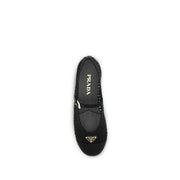 Prada Black Cotton Ballet Flats