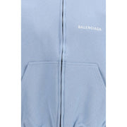 Balenciaga Light Blue Cotton Sweatshirt