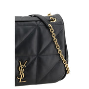 Saint Laurent Black Calf Leather Bos Taurus Shoulder Bag