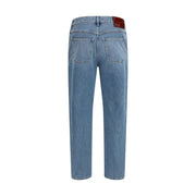 Gucci Light Blue Cotton Slim Fit Jeans