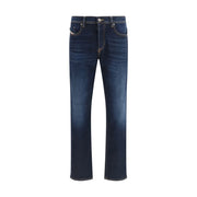 Diesel Blue Cotton Relaxed Fit Jeans