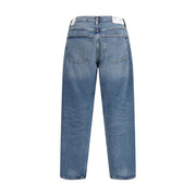 Agolde Light Blue Recycled Cotton Tapered Jeans