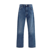 Agolde Blue Cotton Relaxed Fit Jeans
