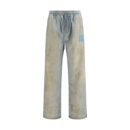 Amiri Light Blue Cotton Relaxed Fit Jeans