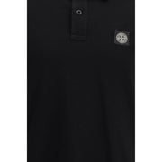 Stone Island Black Cotton Polo Shirt