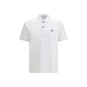 Stone Island White Cotton Polo Shirt