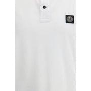 Stone Island White Cotton Polo Shirt
