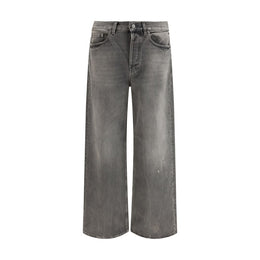 Golden Goose Gray Cotton Relaxed Fit Jeans