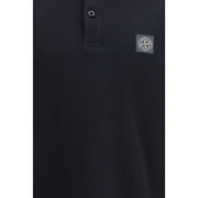 Stone Island Black Cotton Polo Shirt