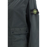 Stone Island Gray Polyester Coat