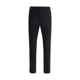 PT Torino Black Cotton Casual Pants