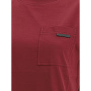 Brunello Cucinelli Bordeaux Cotton T-Shirt