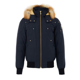 Moose Knuckles Blue Nylon Bomber