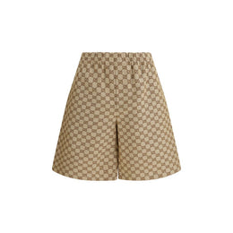 Gucci Beige Linen Bermuda Shorts