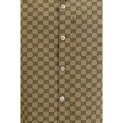 Gucci Beige Linen Shortsleeve Shirt
