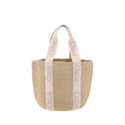 Chloé Beige Raffia Handbag