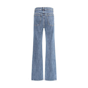 Khaite Blue Cotton Flared Jeans
