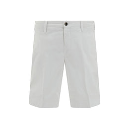 Germano White Cotton Bermuda Shorts