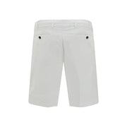 Germano White Cotton Bermuda Shorts