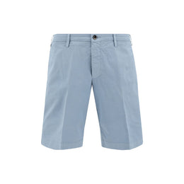Germano Light Blue Cotton Bermuda Shorts