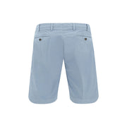 Germano Light Blue Cotton Bermuda Shorts