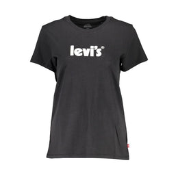 Levi's Black Cotton Women T-Shirt