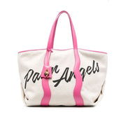 Palm Angels White Canvas Tote Bag