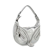 Versace Silver Lamb Leather Shoulder Bag