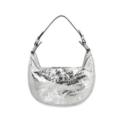 Versace Silver Lamb Leather Shoulder Bag