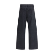 Khaite Black Cotton Straight-Leg Jeans