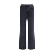 Agolde Black Recycled Cotton Straight-Leg Jeans