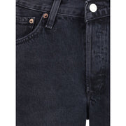 Agolde Black Recycled Cotton Straight-Leg Jeans